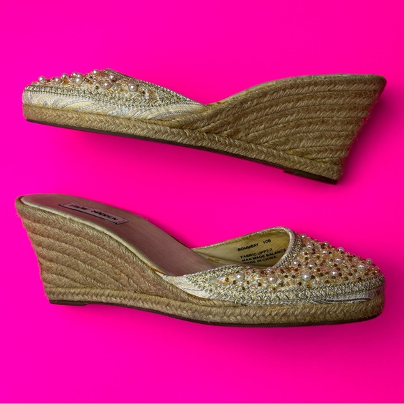 Steve Madden Women’s Beautiful Bommbay Slip On Wedge Espadrille Sandals Size 10B - Picture 4 of 7
